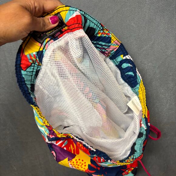 Surf Society Tropical Print Swim Trunks Men’s Large Beach Shorts Ocean Vacation - Picture 7 of 12